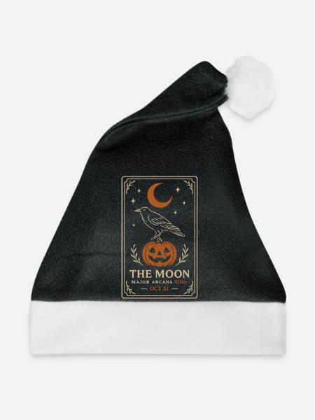 Gruseliger Halloween-Rabe - Weihnachtsmütze - Schwarz/Weiß