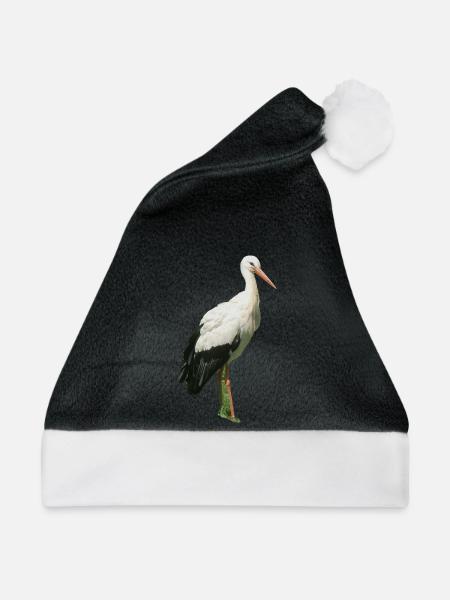 Storch - Weihnachtsmütze - Schwarz/Weiß