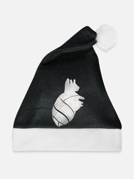 Ein Herz aus Metall - Weihnachtsmütze - Schwarz/Weiß - Vorne