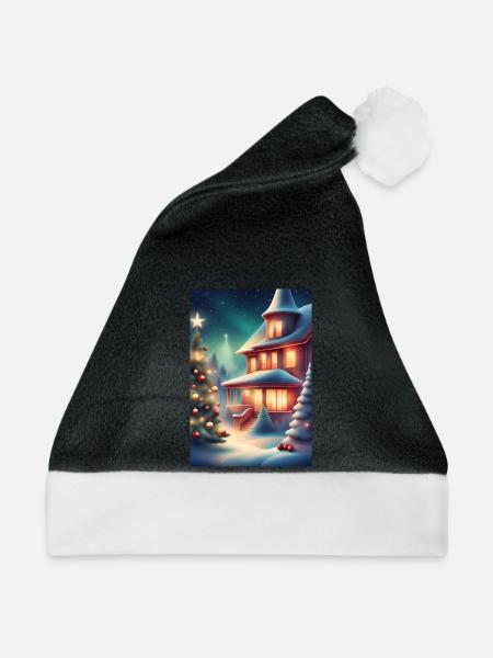 Wunderschöne Weihnachtszeit - Weihnachtsmütze - Schwarz/Weiß