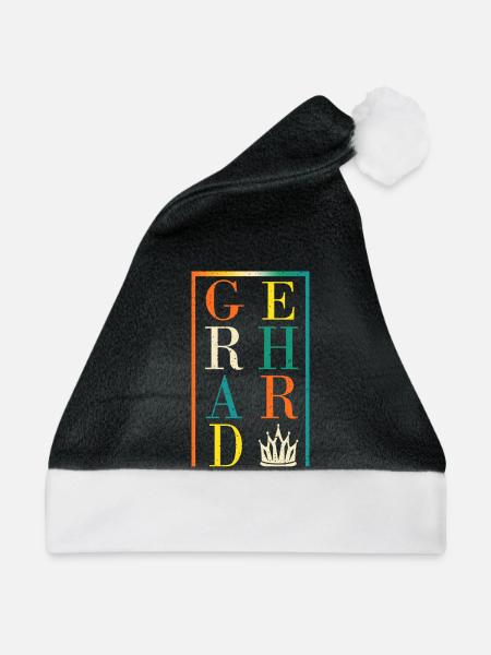 Gerhard - Weihnachtsmütze - Schwarz/Weiß - Vorne