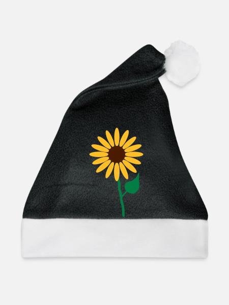 Blume - Weihnachtsmütze - Schwarz/Weiß