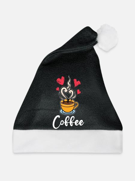 Koffein Kaffee Trinken Kaffeetrinker Spruch - Weihnachtsmütze - Schwarz/Weiß
