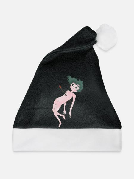 Amors Pfeil - Weihnachtsmütze - Schwarz/Weiß