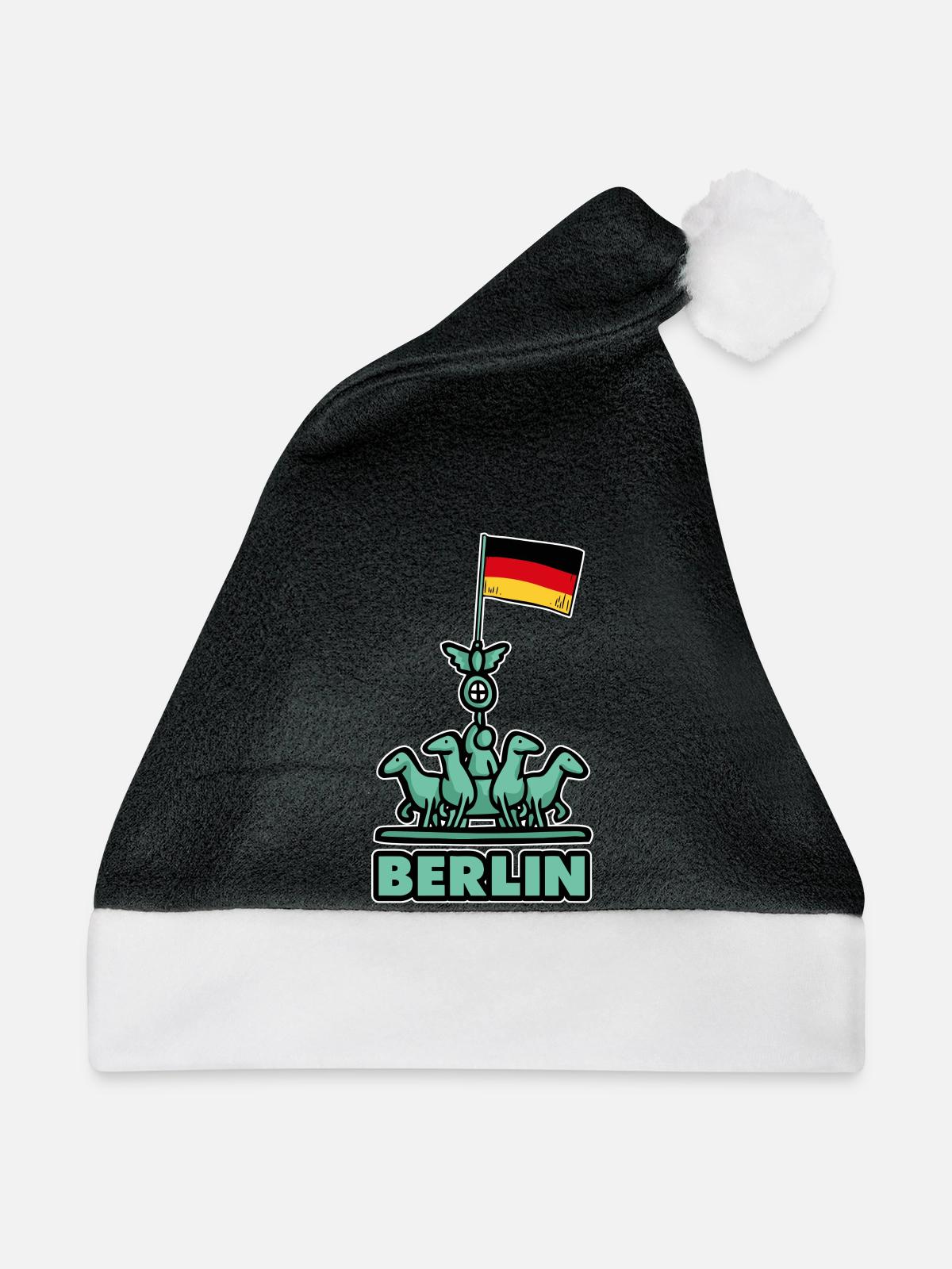 Berlin - Weihnachtsmütze - Schwarz/Weiß - Vorne