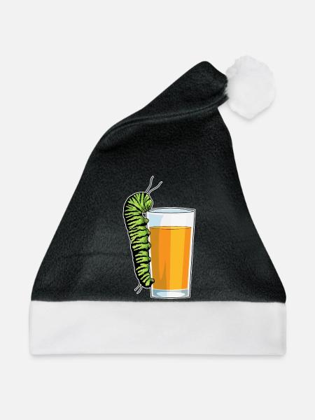 Raupe Saft - Weihnachtsmütze - Schwarz/Weiß - Vorne