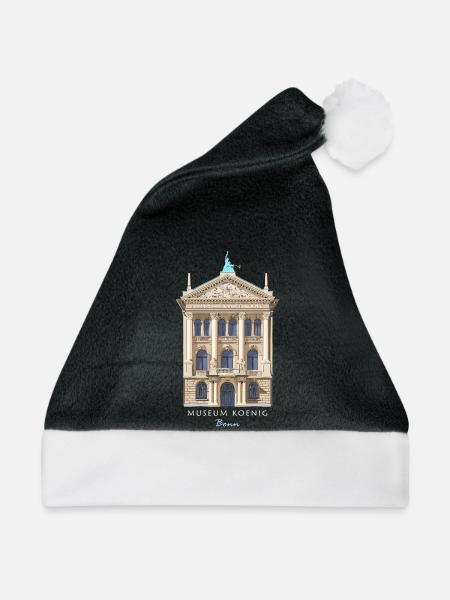 Bonn, Museum König, handgezeichnet - Weihnachtsmütze - Schwarz/Weiß - Vorne