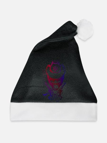 Affen-Cowboy - Weihnachtsmütze - Schwarz/Weiß