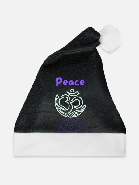 Peace - Weihnachtsmütze - Schwarz/Weiß