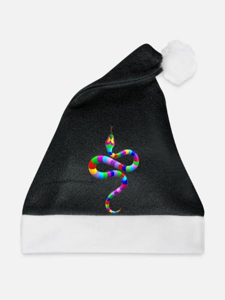 Prismatischer Schlangentraum - Weihnachtsmütze - Schwarz/Weiß