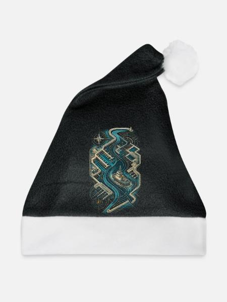 Schleppschiffe Schlepper - Weihnachtsmütze - Schwarz/Weiß - Vorne