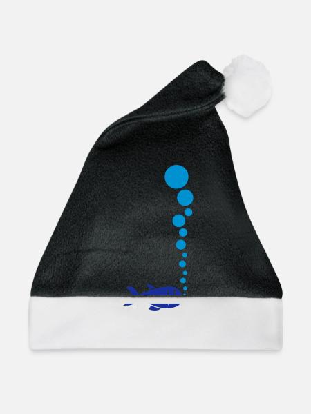 Fish And Bubbles - Weihnachtsmütze - Schwarz/Weiß