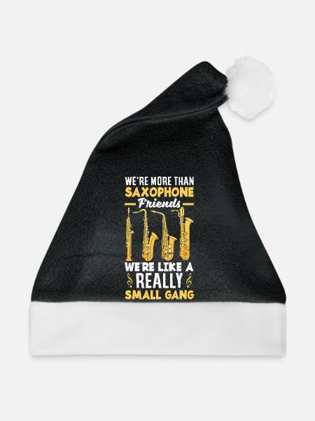 Saxofon - Weihnachtsmütze - Schwarz/Weiß