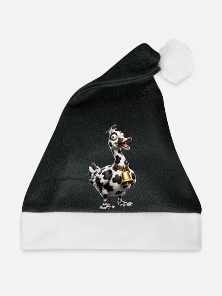 Lustiges Mischgans-Kuh-Muster - Weihnachtsmütze - Schwarz/Weiß