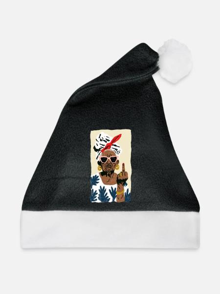 Freche Großmutter Streetstyle - Weihnachtsmütze - Schwarz/Weiß