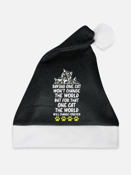 Cats Lover - Weihnachtsmütze - Schwarz/Weiß