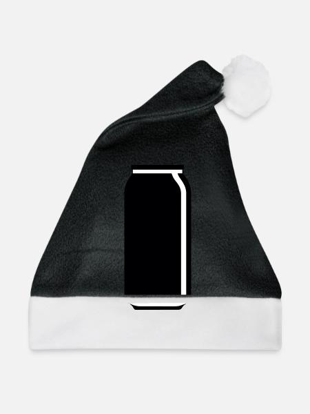 eine Dose Getränk - Weihnachtsmütze - Schwarz/Weiß