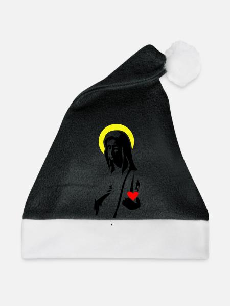 Maria - Weihnachtsmütze - Schwarz/Weiß