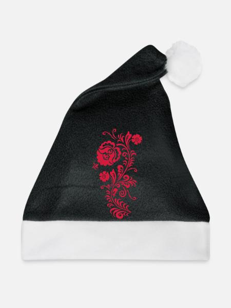 Ornament - Weihnachtsmütze - Schwarz/Weiß