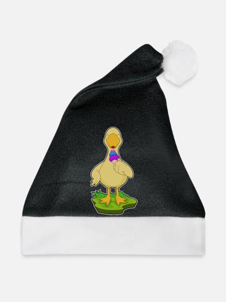 Ente Waffeleis - Weihnachtsmütze - Schwarz/Weiß - Vorne