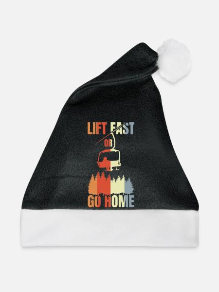 Snowboarding Witz - Weihnachtsmütze - Schwarz/Weiß