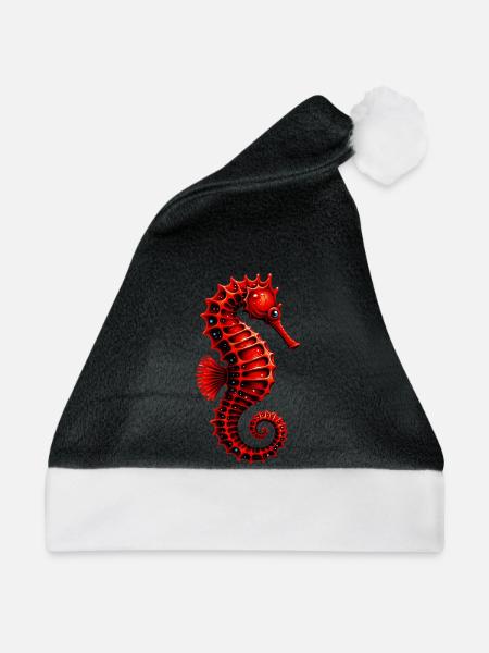 Seepferdchen - Weihnachtsmütze - Schwarz/Weiß