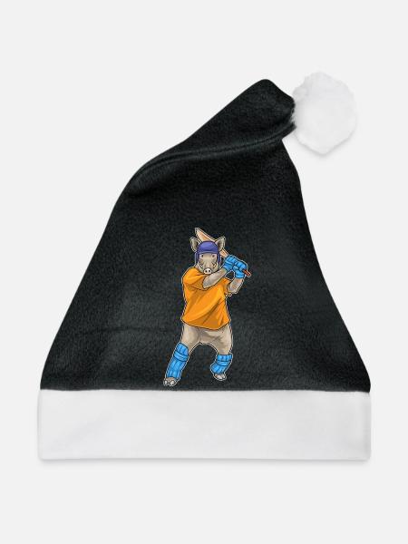 Eber Cricket Cricketschläger - Weihnachtsmütze - Schwarz/Weiß - Vorne