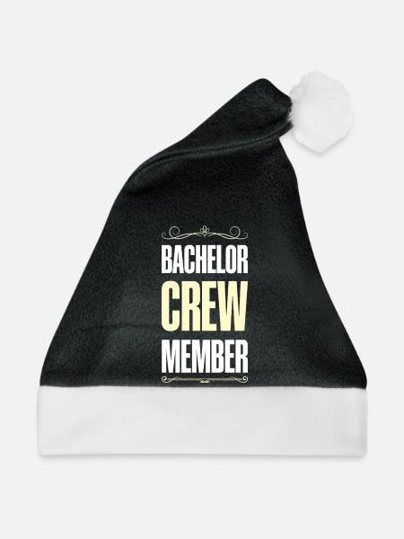 Bachelor Crew - Weihnachtsmütze - Schwarz/Weiß