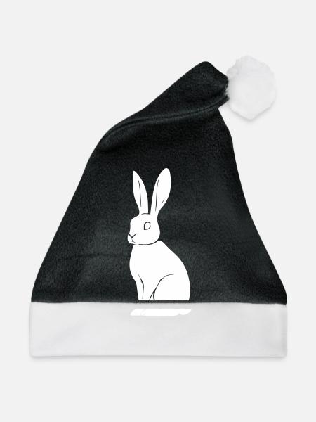 Kaninchen - Weihnachtsmütze - Schwarz/Weiß