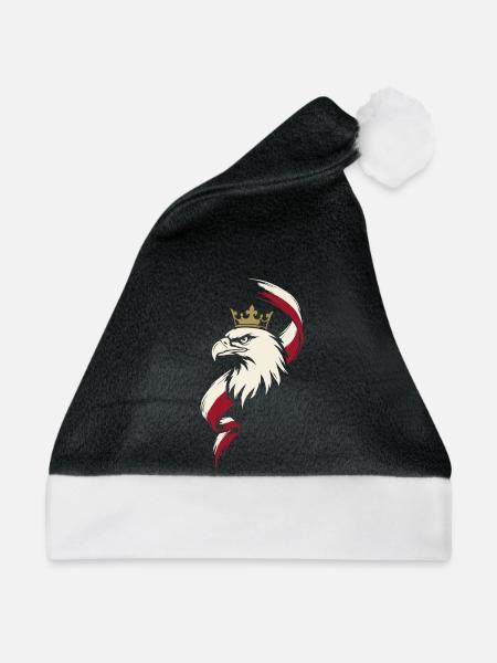 Polnische Adlerkrone - Weihnachtsmütze - Schwarz/Weiß