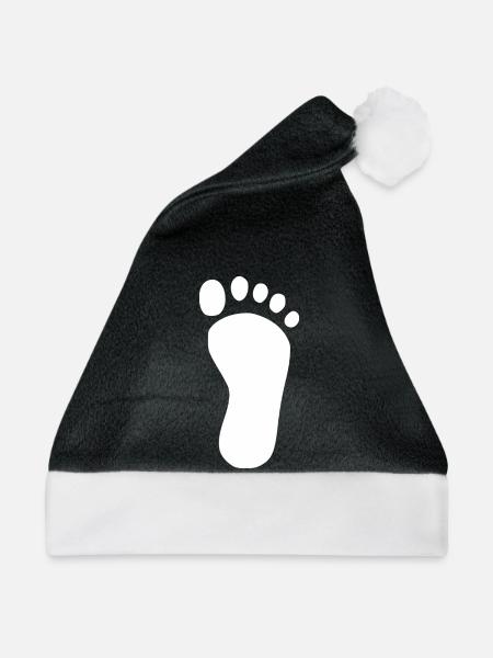 Fuß Fußpflege Podologe Geschenk  - Weihnachtsmütze - Schwarz/Weiß