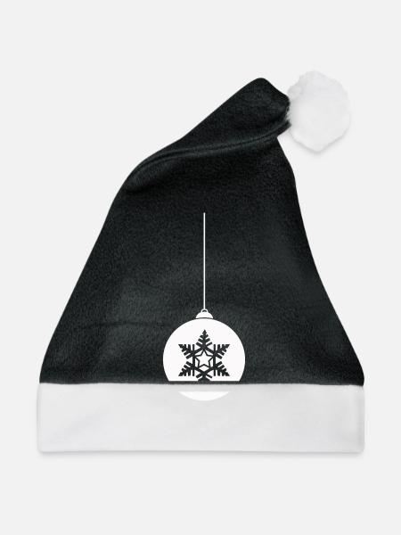 weihnachtskugel stern christmas - Weihnachtsmütze - Schwarz/Weiß