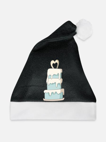 Hochzeitstorte - Weihnachtsmütze - Schwarz/Weiß