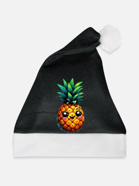 Ananas - Weihnachtsmütze - Schwarz/Weiß