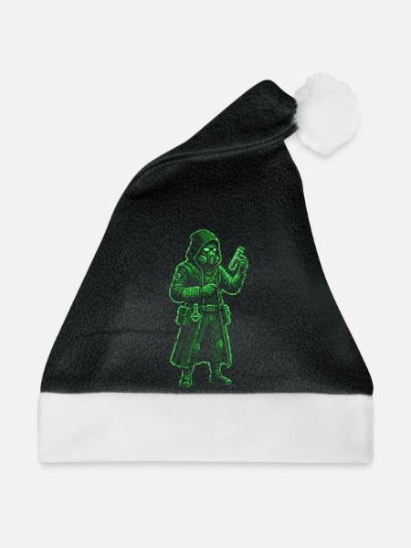 Punk Apotheker Pixel Art Retro Hacker - Weihnachtsmütze - Schwarz/Weiß