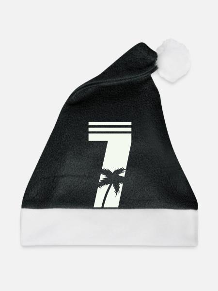 7_palmen- - Weihnachtsmütze - Schwarz/Weiß