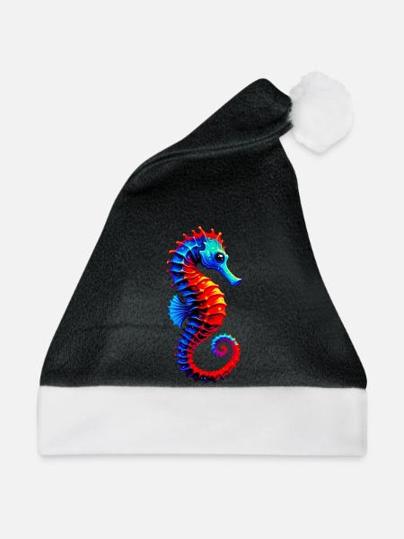 Seepferdchen - Weihnachtsmütze - Schwarz/Weiß