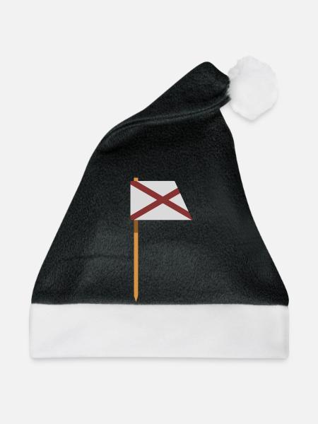 Alabama-Flagge - Weihnachtsmütze - Schwarz/Weiß