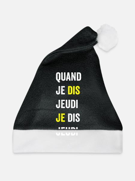 Wenn ich Donnerstag sage, meine ich Donnerstag1 - Weihnachtsmütze - Schwarz/Weiß - Vorne