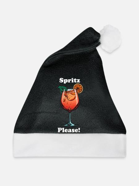 Spritz Please! - Weihnachtsmütze - Schwarz/Weiß - Vorne