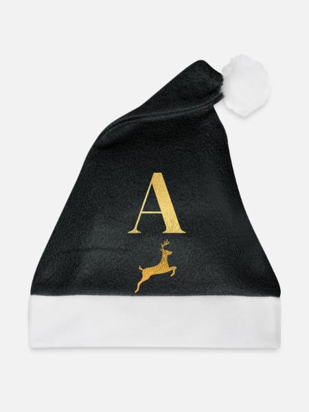 Brief an einen goldenen Hirsch - Geschenkidee - Weihnachtsmütze - Schwarz/Weiß