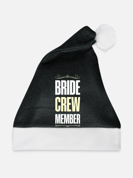 Bride Crew - Weihnachtsmütze - Schwarz/Weiß