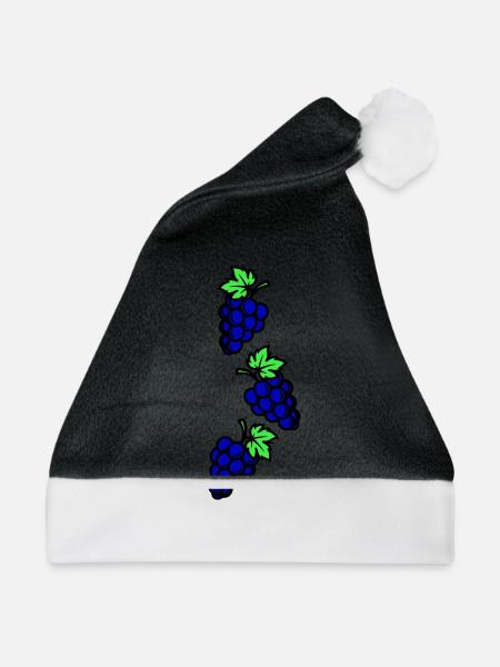 Weintrauben Symbol Trauben - Weihnachtsmütze - Schwarz/Weiß