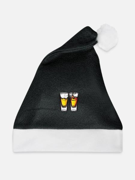 Tequila Gläser Vodka - Weihnachtsmütze - Schwarz/Weiß
