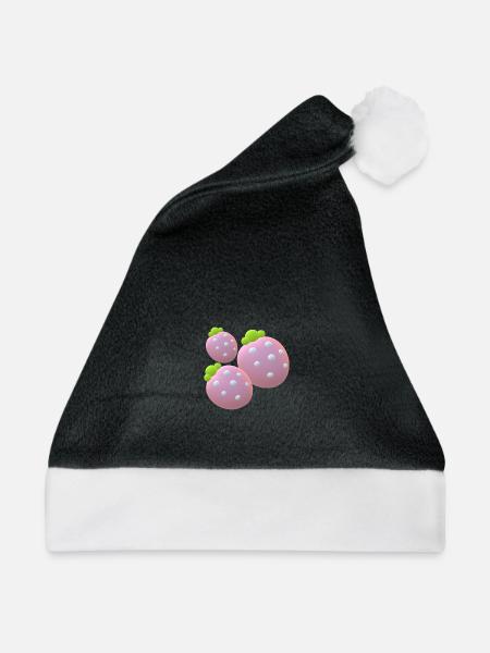 Erdbeeren... - Weihnachtsmütze - Schwarz/Weiß