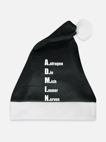 A.nfragen D.ie M.ich I.mmer N.erven - Weihnachtsmütze - Schwarz/Weiß