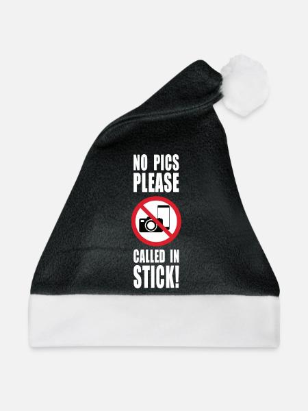 keine Bilder bitte krank melden - Weihnachtsmütze - Schwarz/Weiß