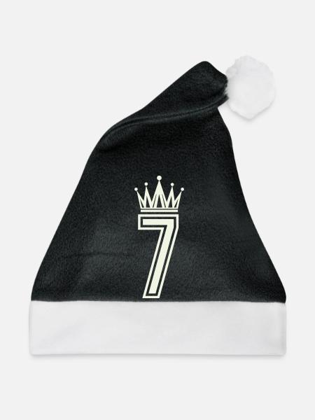 Königliche Sieben Logo - Weihnachtsmütze - Schwarz/Weiß