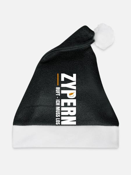Zypern Auswandern - Weihnachtsmütze - Schwarz/Weiß - Vorne