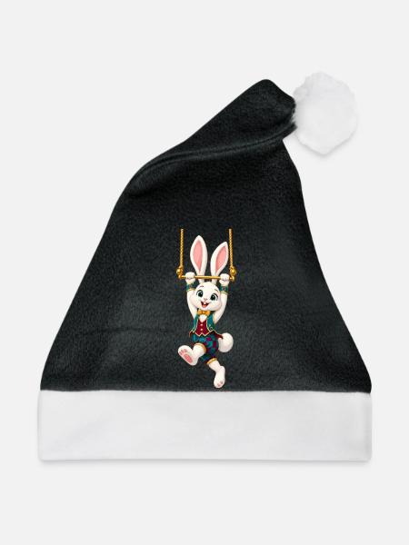 Zirkushase Seilakrobat - Weihnachtsmütze - Schwarz/Weiß